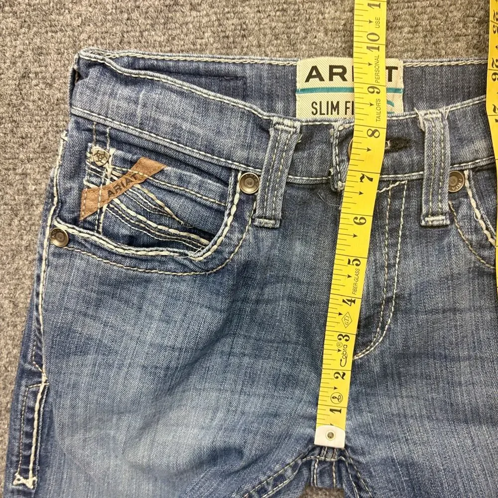 Ariat M7 Men's Slim Fit Straight Leg Medium Wash Blue Denim Jeans Size 28x30